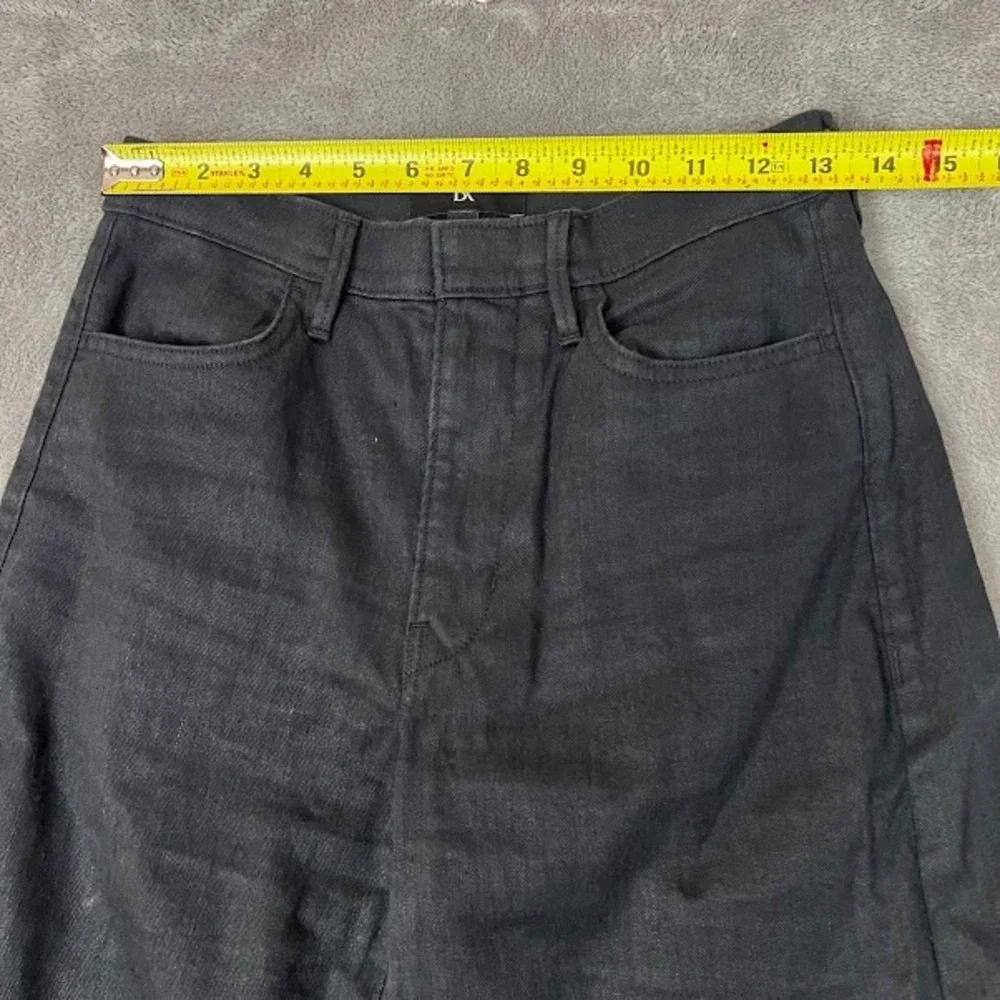Banana Republic Wide Leg Linen Blend Pants Womens 25 Black Corpcore Career